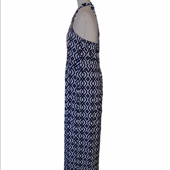 Vineyard Vines Halter Maxi Navy Blue Dress - L - Picture 6 of 12